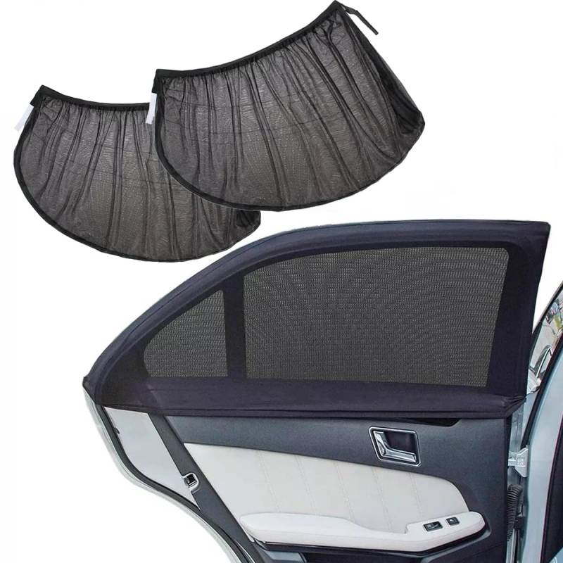 YZMXIY 2 Stück (XL) Sonnenschutz Auto Baby mit Zertifiziertem UV Schutz,Universal Sonnenblende Auto Netz,für Seitenfenster Meshmaterial Schützt Mitfahrer, Kinder & Haustiere, Personenkraftwagen von YZMXIY