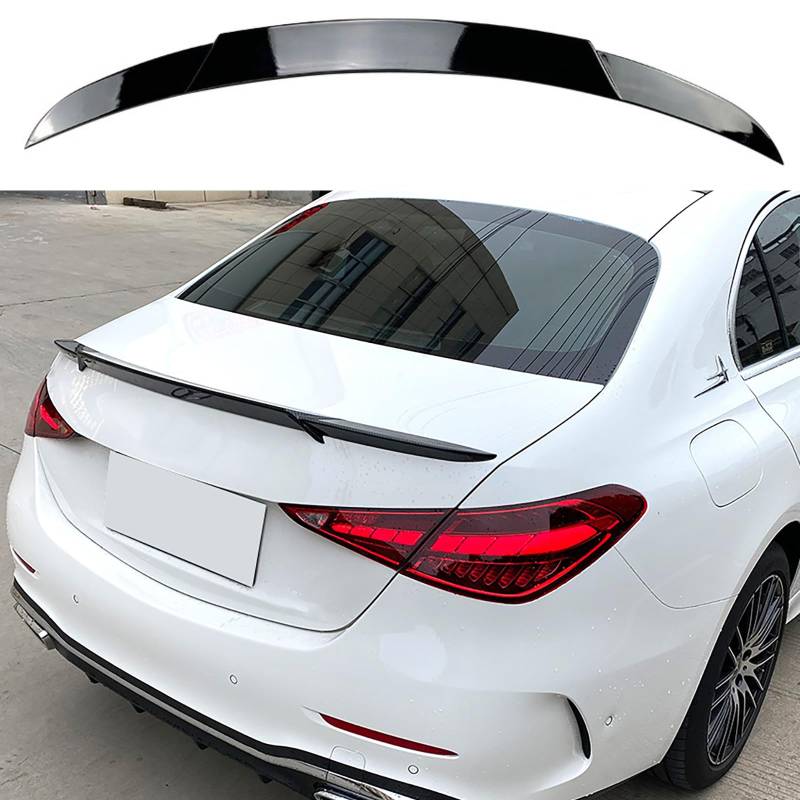 Auto ABS Heckspoiler für Mercedes-Benz C-class W206 C200 C260 C300 2022 2023 2024+, Kofferraum Lippe Spoiler Bodykit Tuning Styling Zubehör,Gloss Black von YZQSWCX