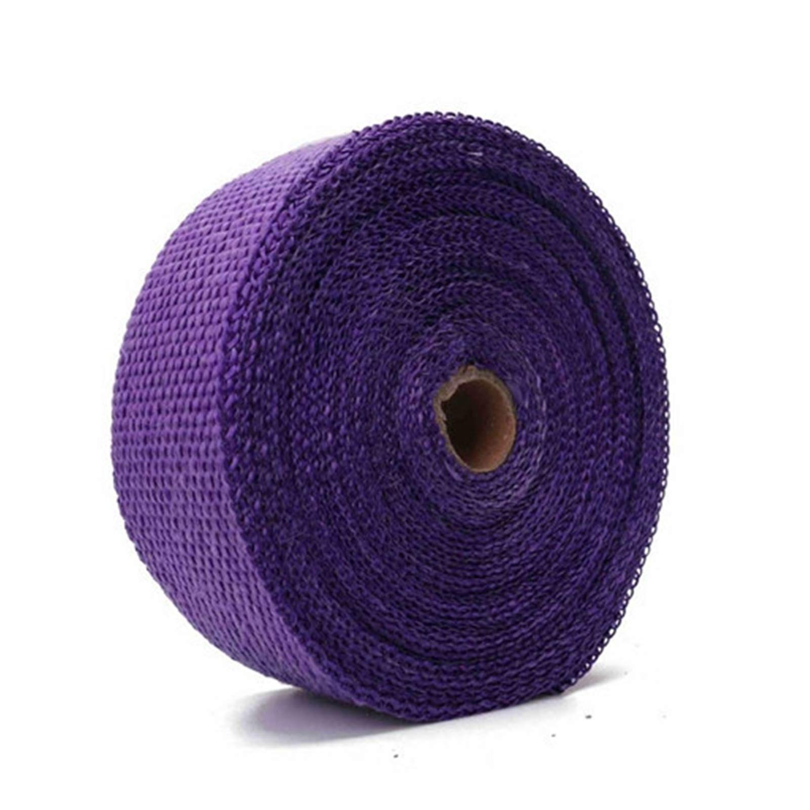 Hitzeschutzband 15M Motorrad Auspuff Wärme Wickel Wärmekopf Rohrband für Motorrad Fiberglas Hitzeschild mit rostfreien Krawatten(15M Purple) von YZWHKJ