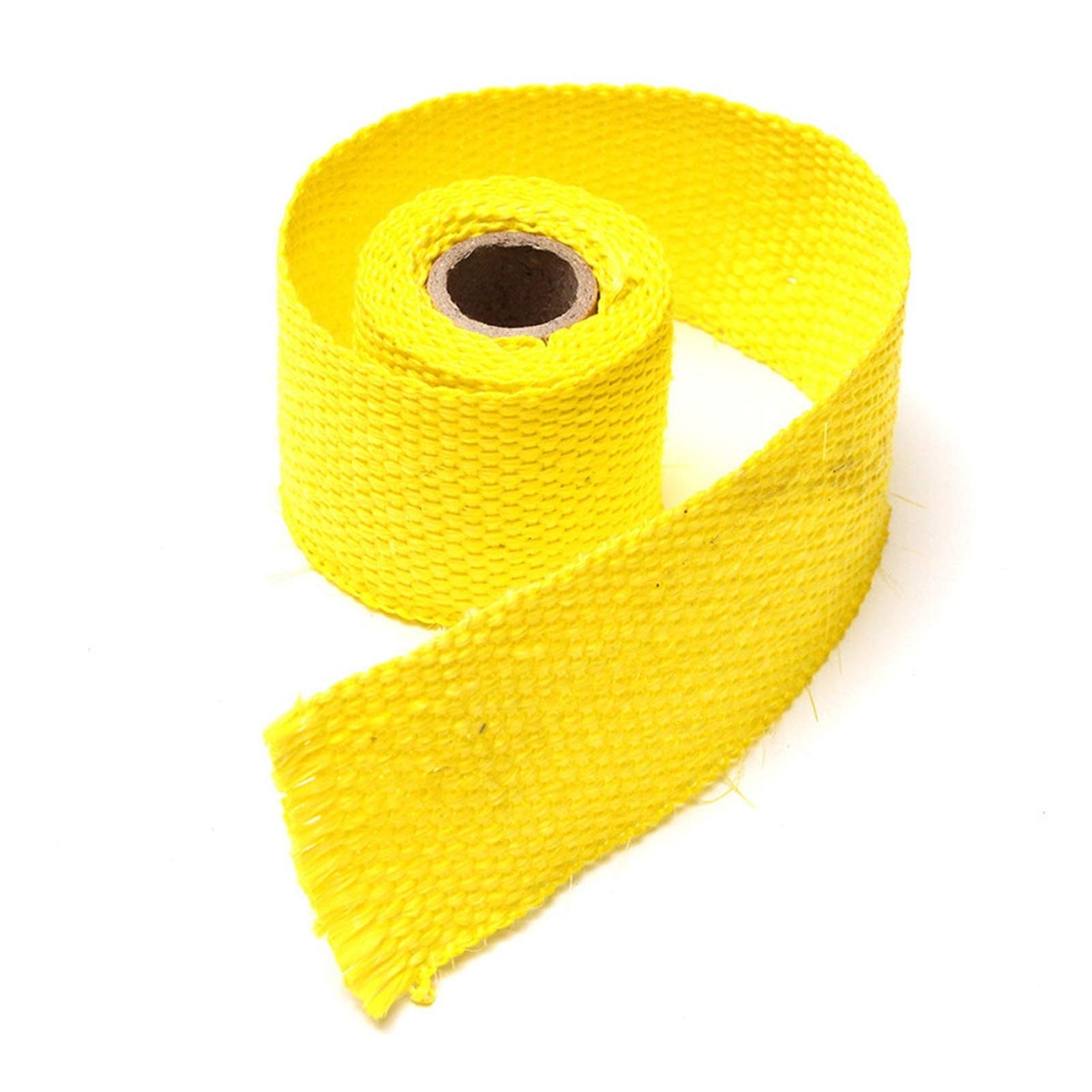 Hitzeschutzband 2 stücke 1,5m auto motorrad auspuff wrap rohre header wärmeisolierung rollenband turbo wärmeabgas thermische wickelband universal(Yellow) von YZWHKJ