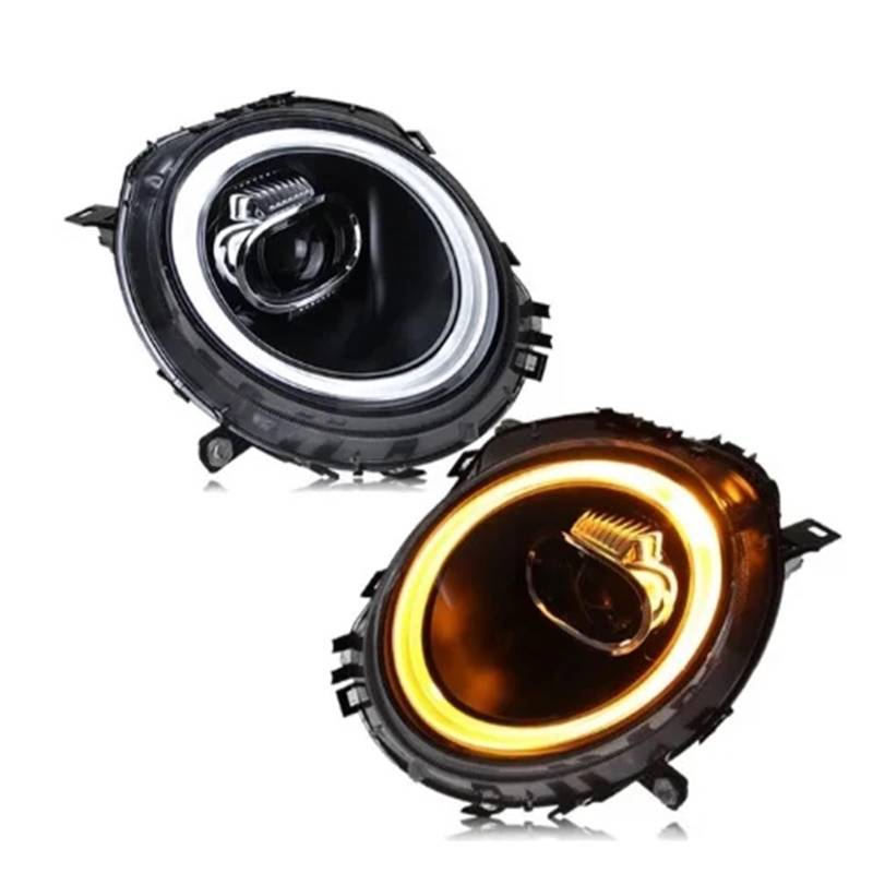 Auto LED Mini Scheinwerfer Kompatibel for Cooper R56 R57 R58 R59 2007-2013 Front DRL LED Scheinwerfer Auto zubehör(Left Hand Drive) von YaLiYa