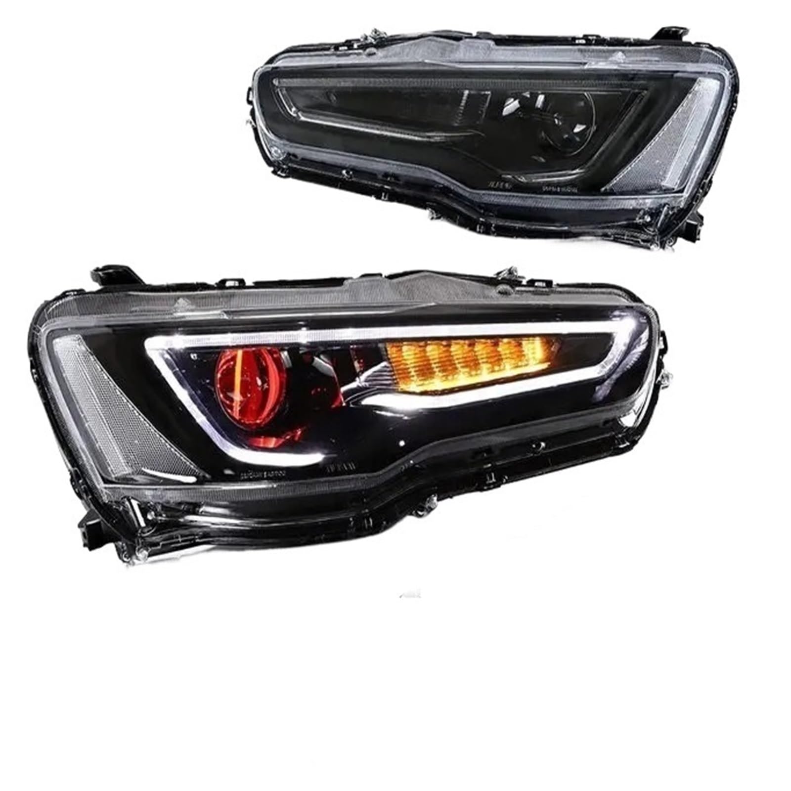 Auto-LED-Scheinwerfer kompatibel for Mitsubishi Lancer EVO(Demon eye) von YaLiYa