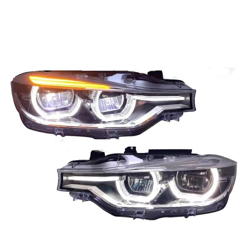 Autoscheinwerfer kompatibel for BMW F30 F35 320i 328i 335i 3er Serie 2013–2018, Zubehör ersetzt Halogen-Xenon-Scheinwerferbaugruppe(Replace Halogen) von YaLiYa