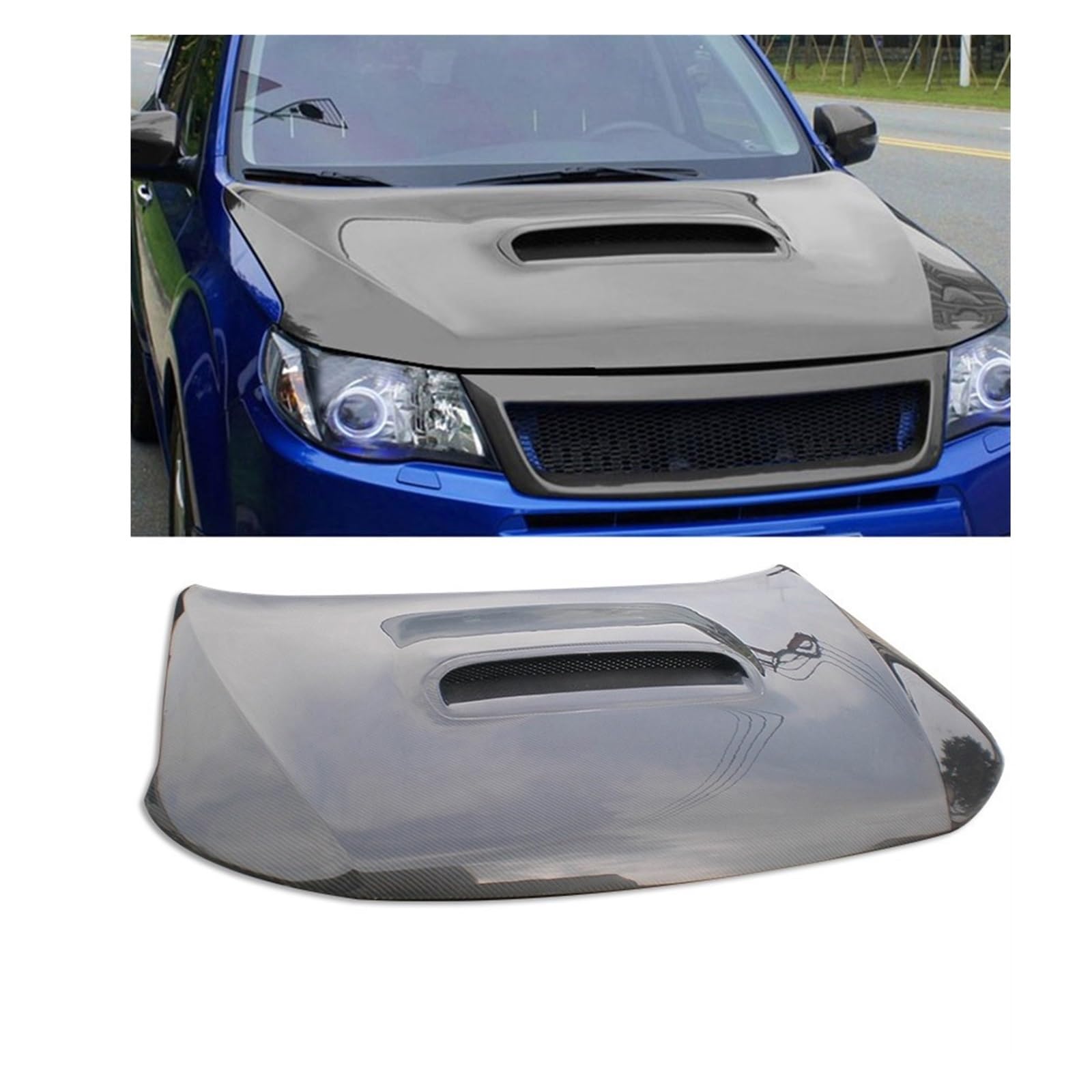 Kompatibel for Subaru Forester XV Lions Modifizierten Kohlenstoff-Faser Motor Front Hood Mesh Sti Aussehen Teile Surround(Three generations of-01) von YaLiYa