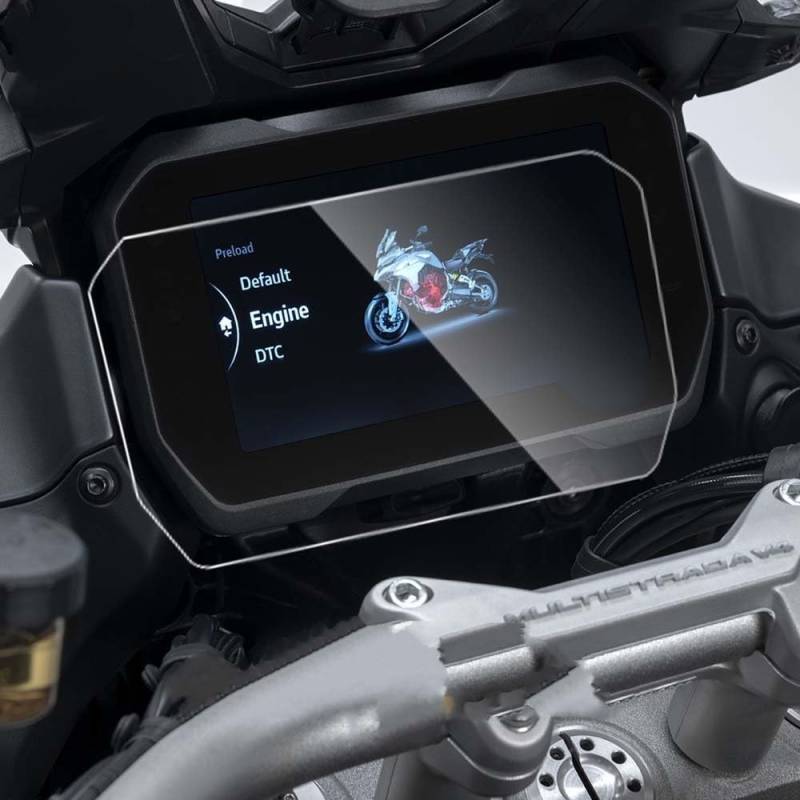 YaSao Armaturenbrett-Kratzschutz für Motorrad Motorrad Scratch Cluster Screen Dashboard Schutz Instrument Film Für D&UCATI Multistrada V4 Pikes Peak V4S 2021(X4) von YaSao