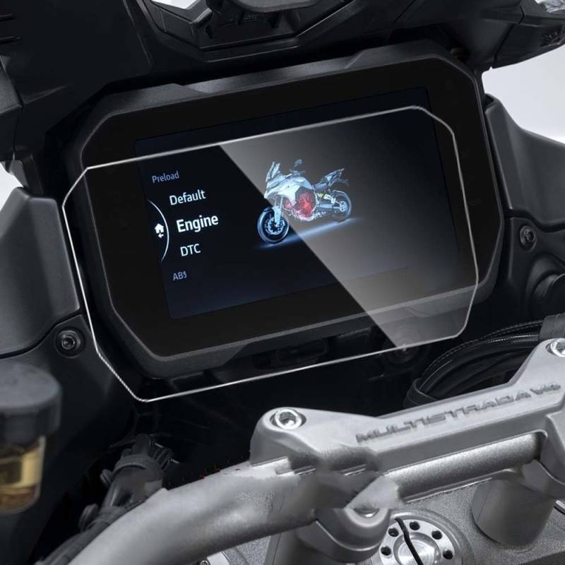 YaSao Armaturenbrett-Kratzschutz für Motorrad Motorrad Scratch Cluster Screen Dashboard Schutz Instrument Film Für D&UCATI Multistrada V4 V4S 2021(X2) von YaSao