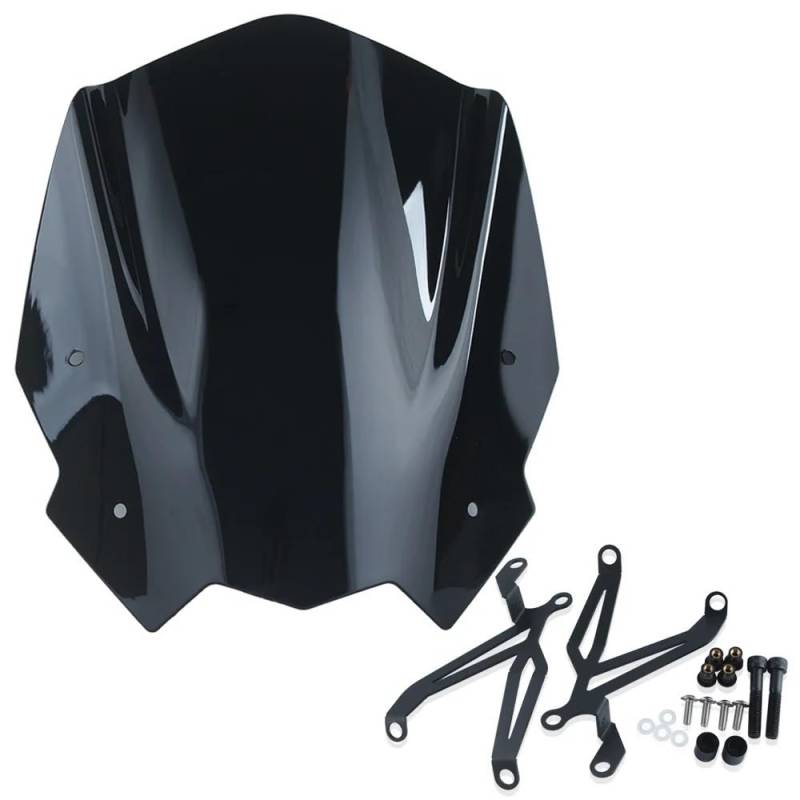 YaSao Windschutzscheibe Motorrad Motorrad Verkleidung Windabweiser Bildschirm Schild Windschutzscheibe Für G 310R 2017-2024(Black) von YaSao