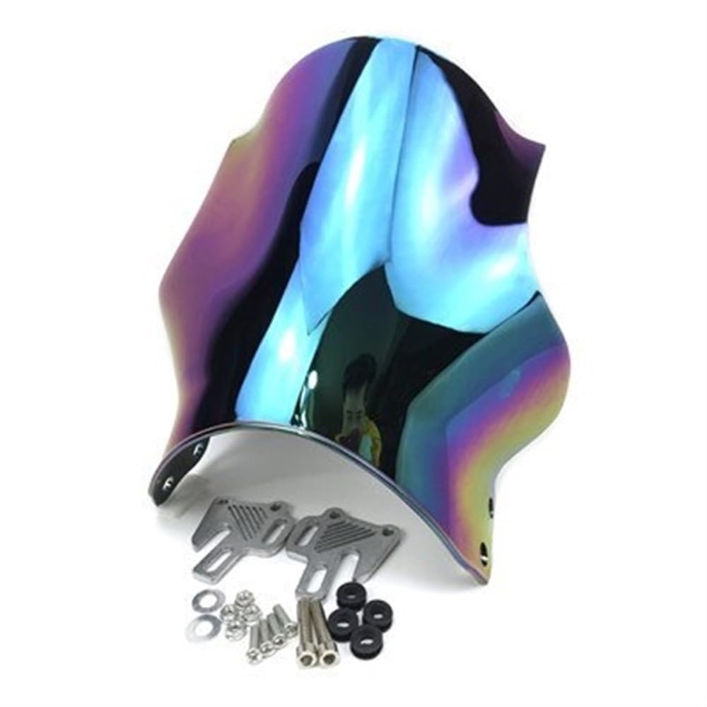 YaSao Windschutzscheibe Motorrad Universal Motorrad Spoiler Air Shifter Winddichte Windschutzscheibe Runde Lichter Street Bike Bildschirm Glas Wie Für Klar(5) von YaSao