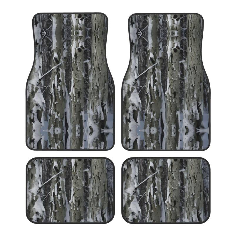 Cold Tree Camouflage-Druck, Automatten, komplettes Set, universelle Fußmatten für Autos, SUVs, LKWs, rutschfeste Automatten von YaWea