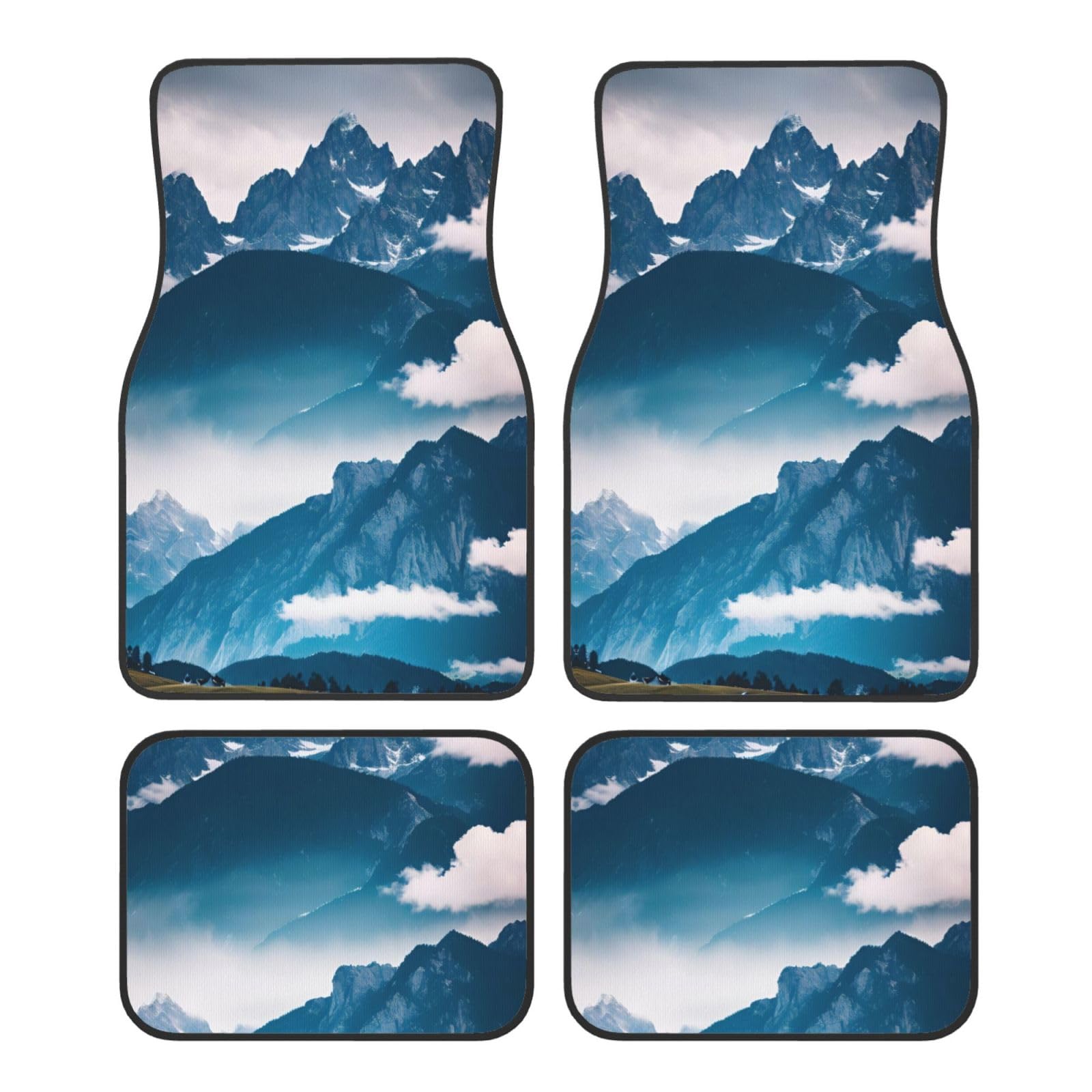 Landscape with Mountains Print Car Mats Full SetUniversal Floor Mats for Cars SUV Trucks Anti Slip Automotive Mats von YaWea