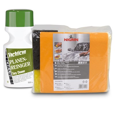 Yachticon Planen Reiniger 500 ml + Wasch-Set inkl. Scheuervlies von Yachticon