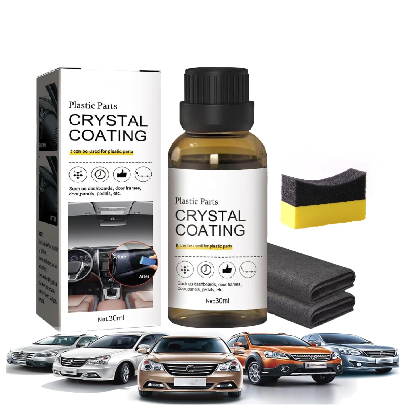 Yagerod Plastic Refrecher,kunststoffsanierungsmittel für Autos,Crystal Coating for Car Plastic Parts,Plastics Parts Crystal Coating,Revestimiento De Plastico,Plastic Parts Refurbish Agent (1PC) von Yagerod