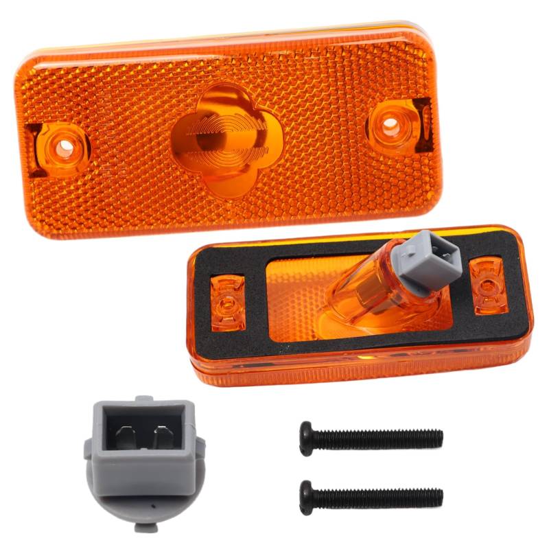 YananAC 2 Stücke Seitenmarkierungsleuchten Positionleuchten Orange Galben Reflektor Links Rechts Reflektor 71749250 für Ivec0 Daily Citroen Relais Fiat Ducato Peugeot Boxer 2006 41200664 von YananAC