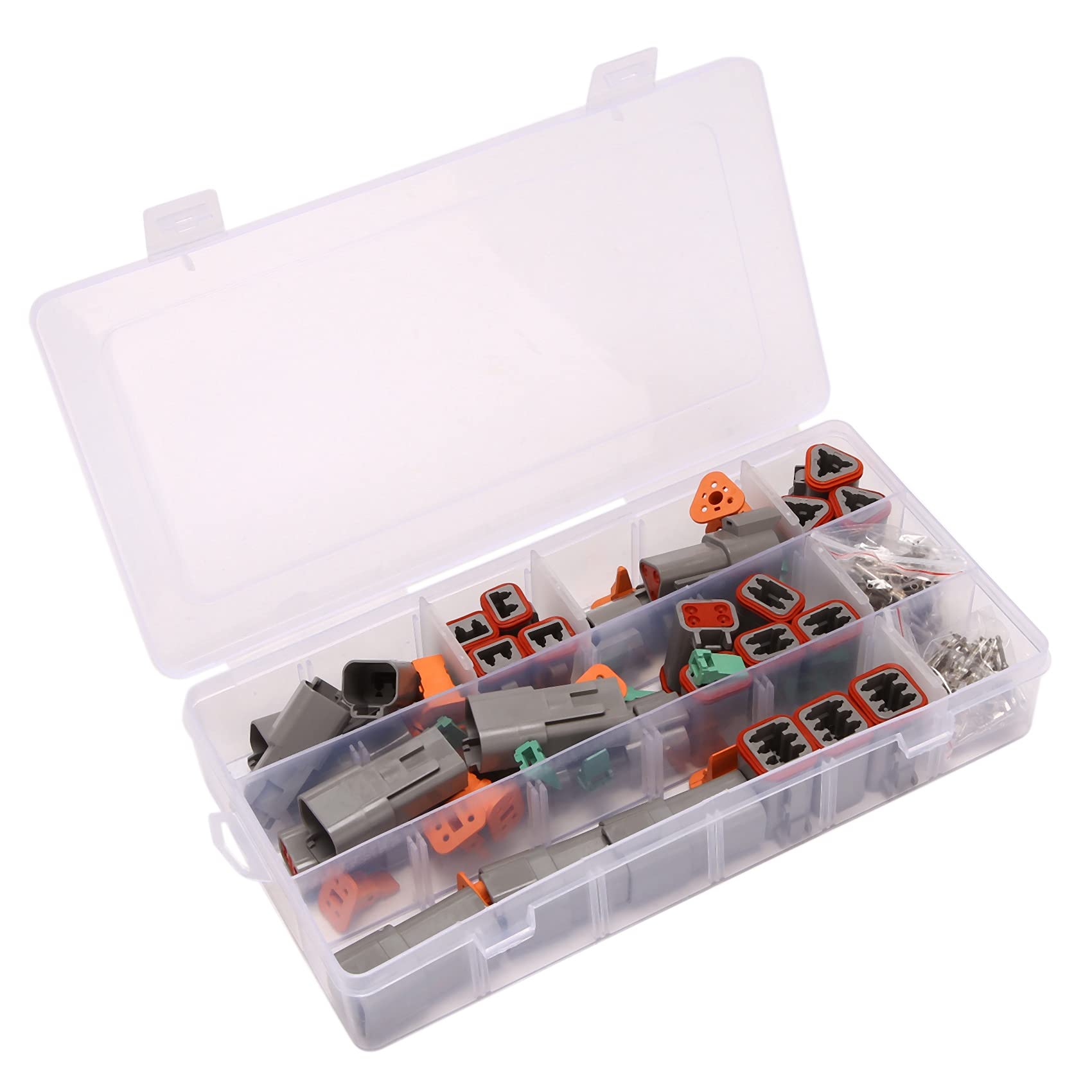 Yangyou 140 Stück Deutsch DT Series Wasserdichtes Kit DT06-2/3/4/6S DT04-2/3/4/6P Automotive versiegelter Stecker mit Pins Box von Yangyou