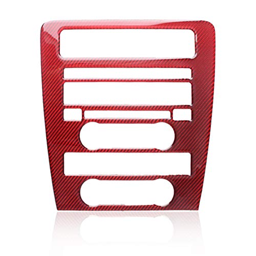 Yangyou Kohle Faser Sticker Navigation Zentral Steuerung CD Panel Abdeckung Verkleidungs Rahmen für 2009-2013, Rot von Yangyou
