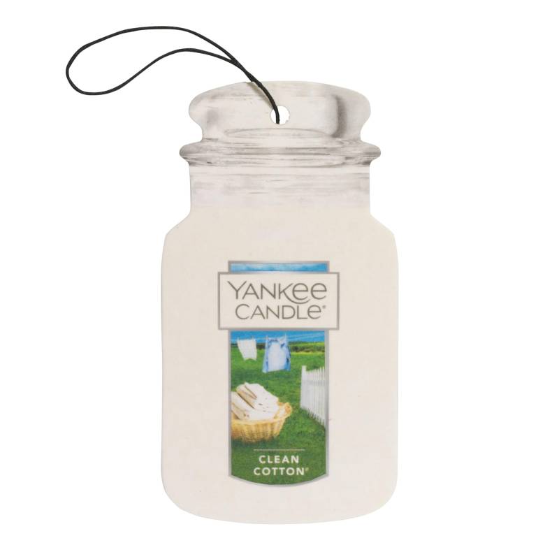 Yankee Candle 1020639E Reine Baumwolle (Clean Cotton) Auto und Haus Lufterfrischer Car Jar Karton, Plastik, Weiß, 7.7 x 19.7 x 0.7 cm von Yankee Candle