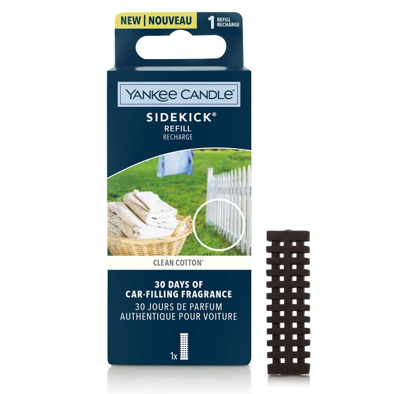 Yankee Candle Sidekick Autolufterfrischer Nachfüllpatrone | Clean Cotton Duft-Diffusor | 1 Stück von Yankee Candle