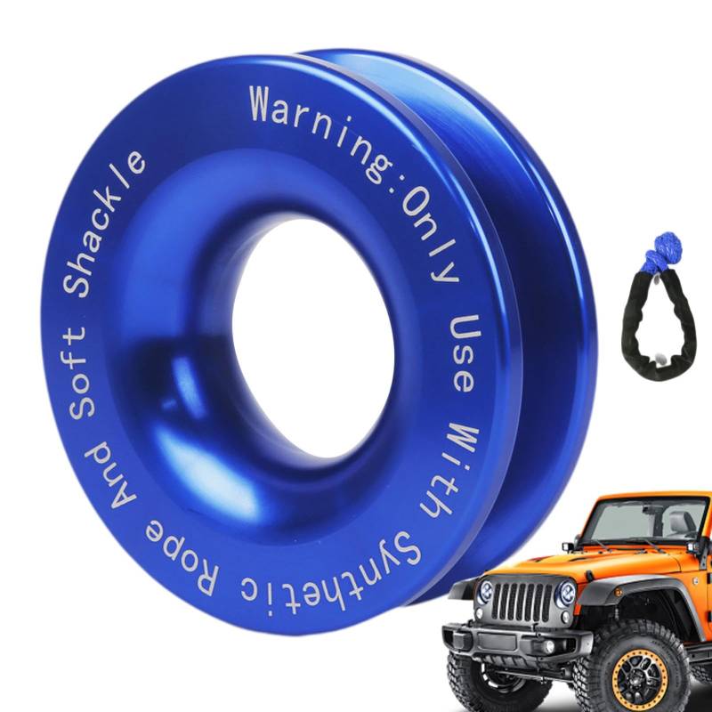 Yapetnck Soft Shackle Recovery Kit | 41, 0.0 kg Soft Shackle Snatch Recovery | Stabile Schnappblock-Riemenscheibe, rostfreies Seilwinde Zubehör-Set für ATV, UTV, SUV, LKW von Yapetnck