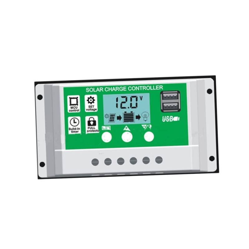 Yardenfun 12V 20A Solar Ladecontroller Mit LCD Display Dual USB Für Solarpanel Regulator Zur Effizienten Akku Ladung Und Entladung von Yardenfun