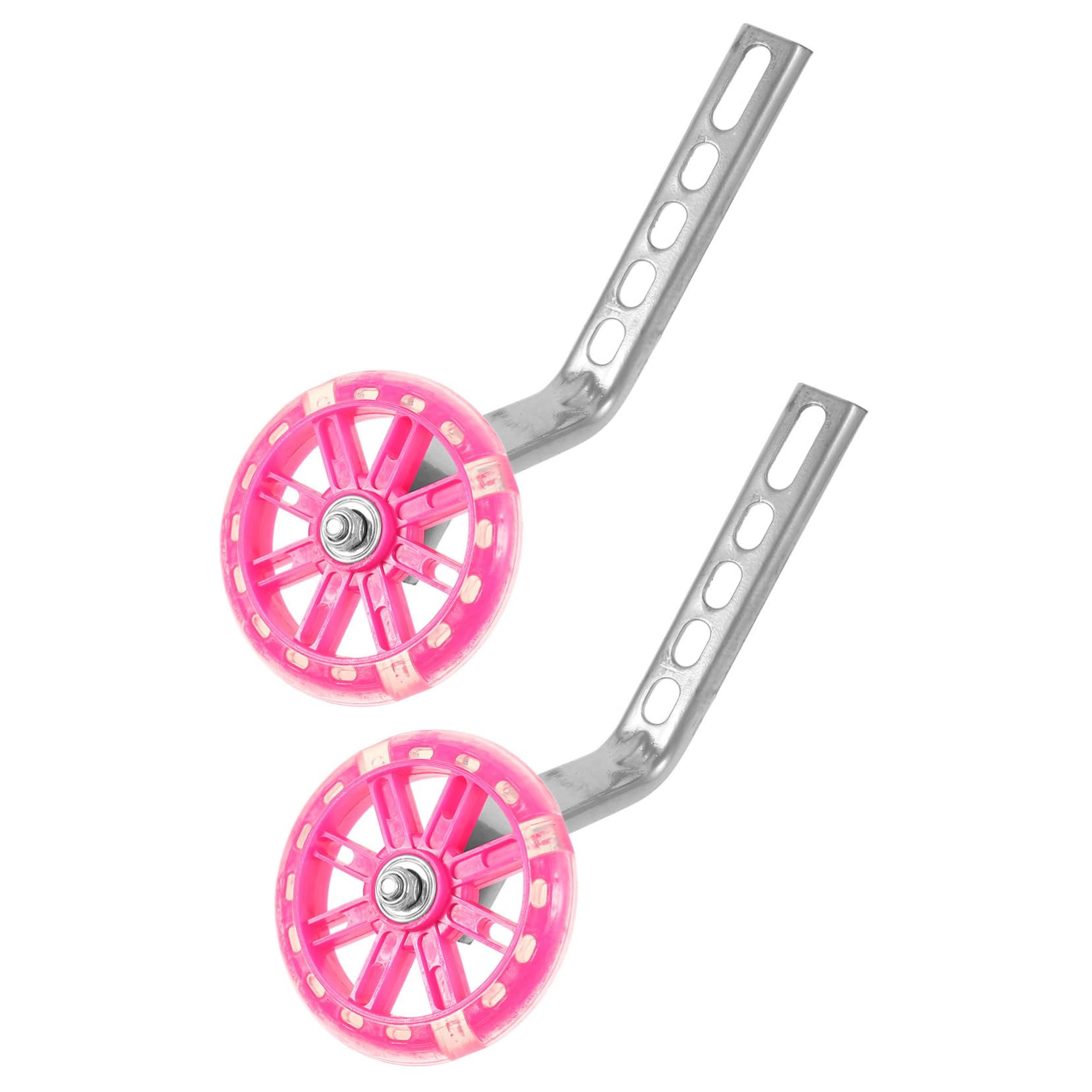 Yardwe 1 Satz Flash-Stützräder Stabilisator für Kinderfahrräder leise Stützräder fahrradzubehör für kinder kinderfahrrad Kleinkindfahrräder Fahrradtraining stumme Räder Kinderzubehör Rosa von Yardwe