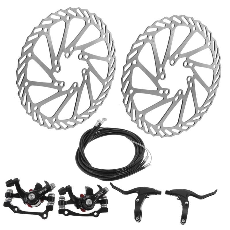 Yardwe 1 Set Bremsscheiben Für Mountainbike Vorder Und Hinterrad Scheibenbremsen Mit Bremsbelägen Disc Brake Rotoren von Yardwe