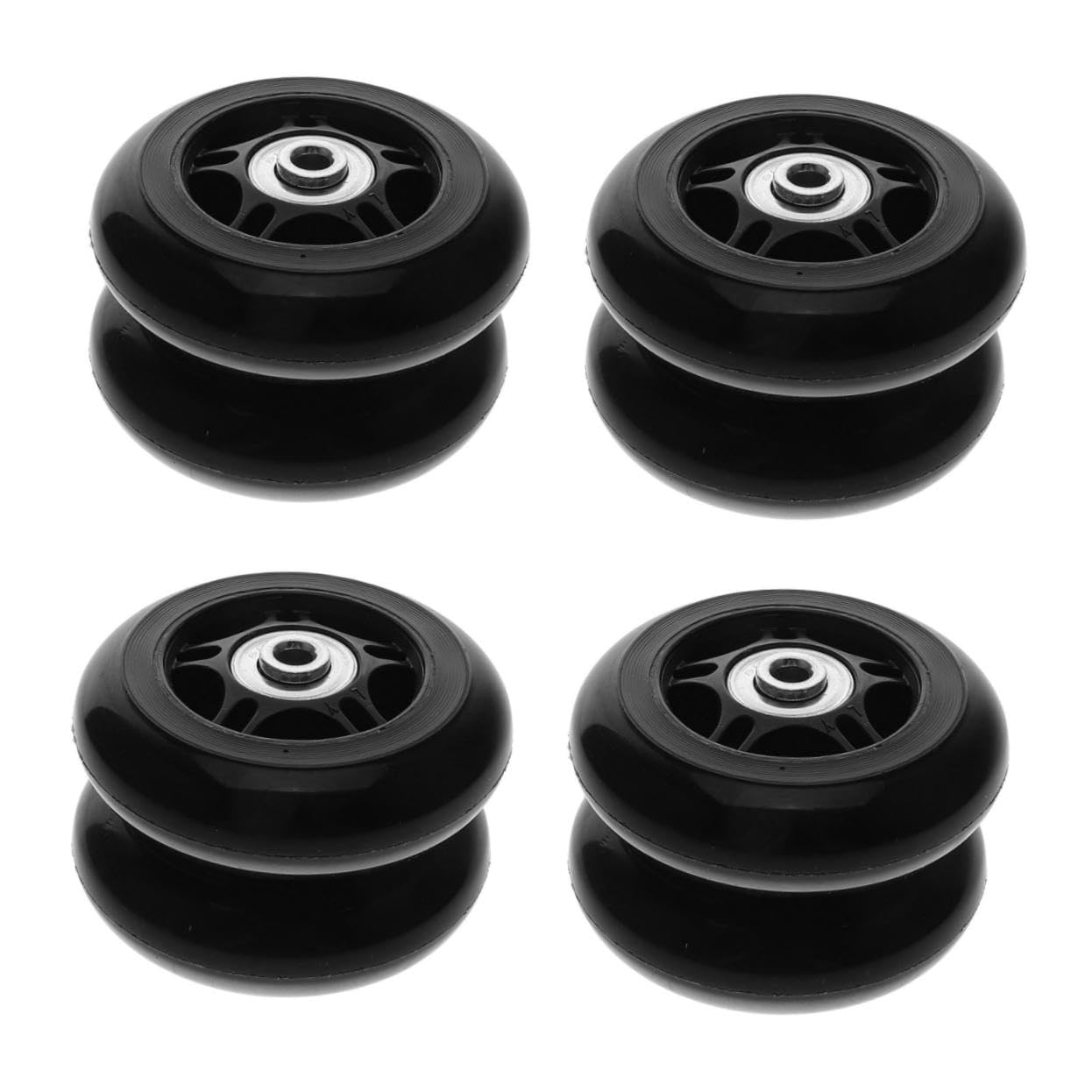 Yardwe 4 Sätze Kofferräder Aus Gummi Kinderroller Zubehör Gummireifen Für Koffer Reisekoffer Reparaturteile Koffer Zubehör Gepäck-koffer-räder Räder Für Koffer Metall Black 2 Stück * 4 von Yardwe