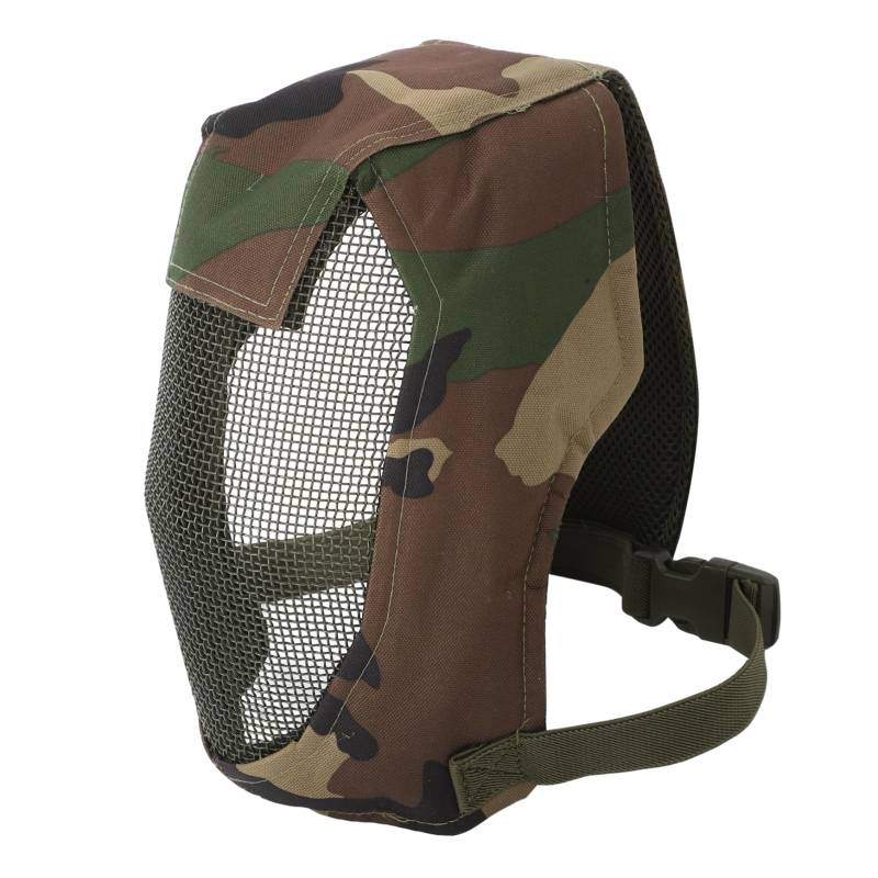 Yardwe Fechten Fechtausrüstung Schwarzer Staubhelm Sonnenschutz Trapper Camouflage Sicherheitslicht Visier Sportlicher Hut Mesh Oxford von Yardwe