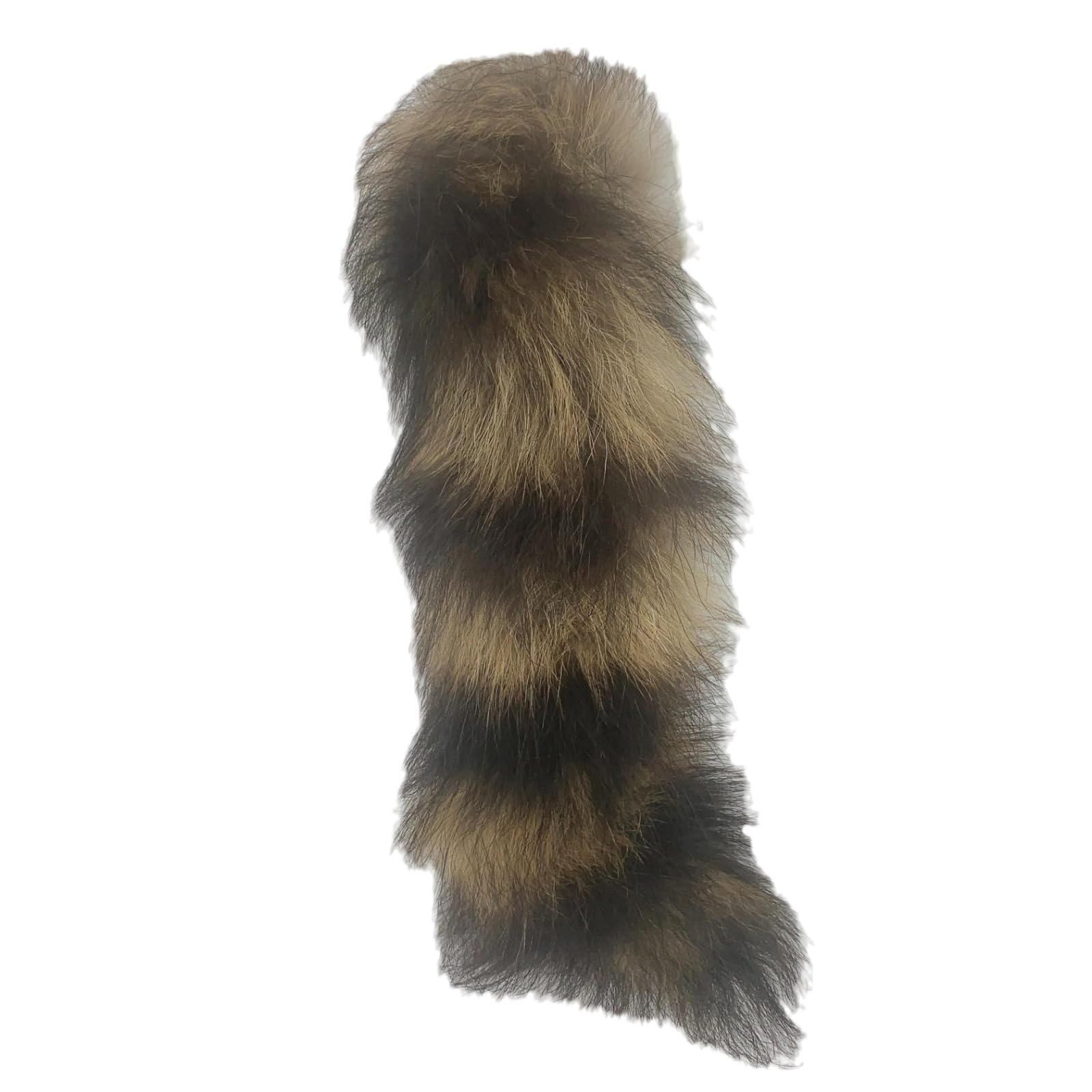 Fox Tail Fur Tail Keychain Animal Tail Shaggy Faux Fur Tail Realistic Fox Tail Keychain Decorative Tail for Handbag Backpack Silver (6) von Yavitality