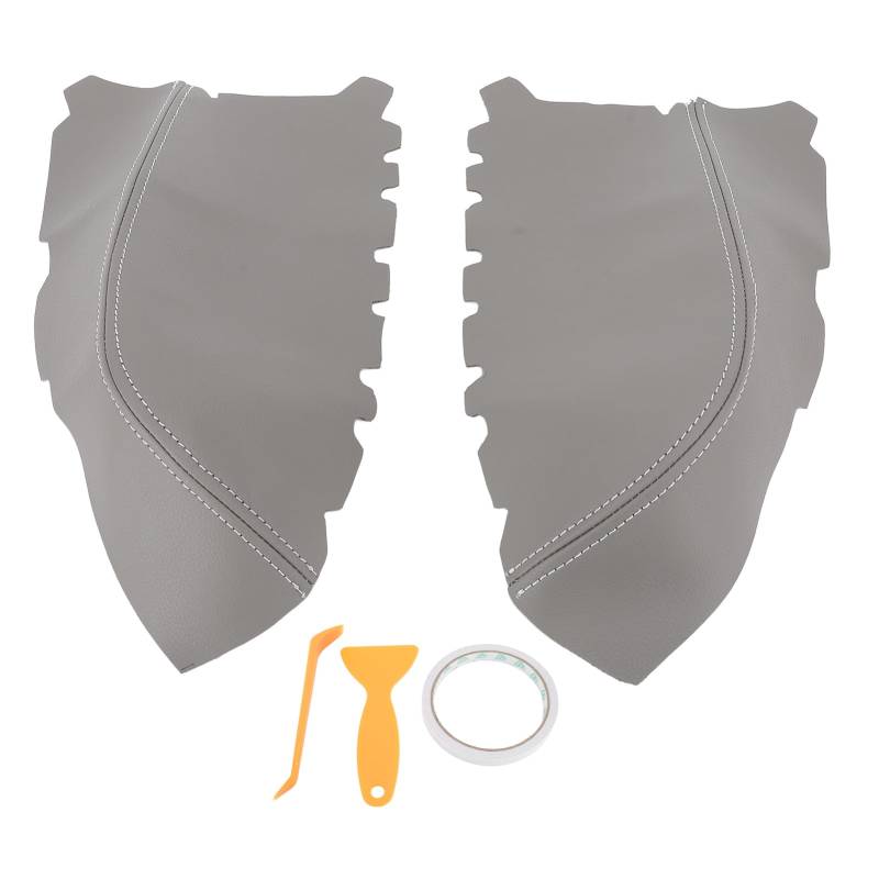 1 Paar Armlehnenabdeckung für Vordertürverkleidung, Schützender Kratzer, Verbesserter Komfort, Armlehnenabdeckung für Türverkleidung aus Mikrofaserleder (GREY) von Yctze