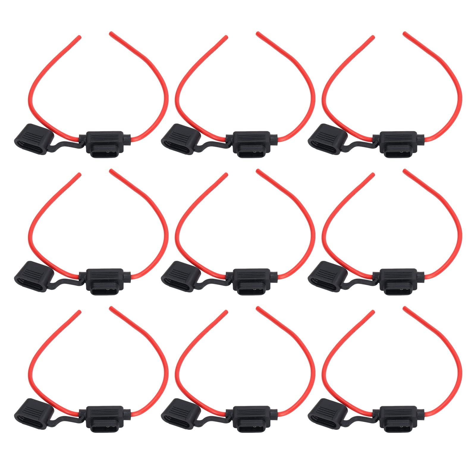 10-teiliges Inline-Halter-Set mit 8 AWG-Draht, 0 A-Anschluss, Easy W Inline-Halter mit – Halter-Set für Se-Verbindungen (18AWG, 10A) von Yctze