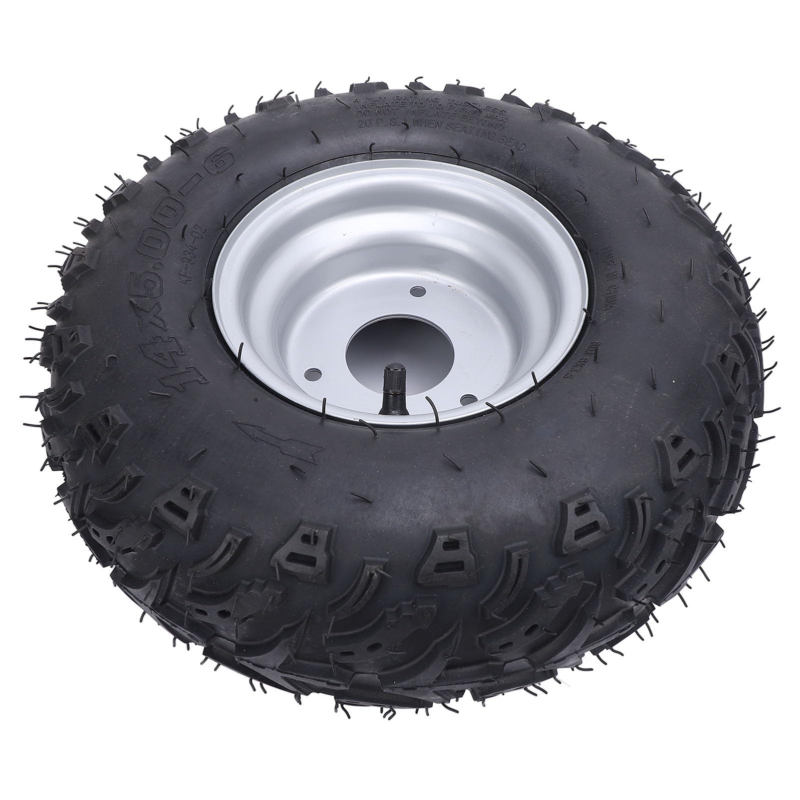 14x5.006 Tubeless -Reifen mit Hub, Verbesserter Off -Straßenhandhabung, Ideal für den ATV UTV Quad Golfwagen, Passt 6 -Zoll von Yctze