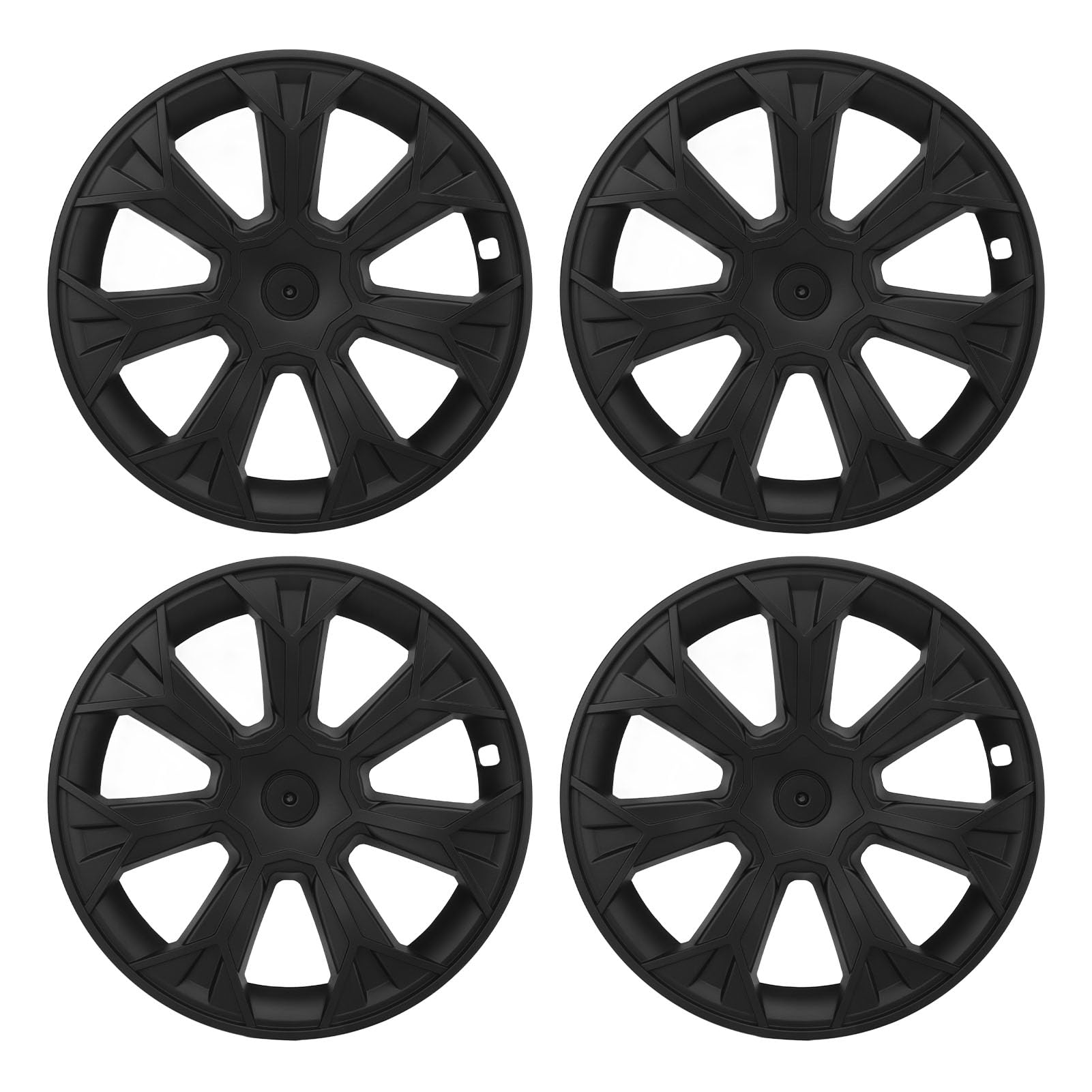 19 Zoll Mattes Schwarzes Rad Hubcaps für Modell Y 2021-2024, Snap on ABS-Ersatzsatz (4pcs) von Yctze