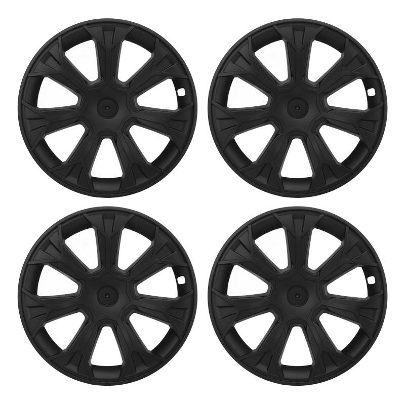 19 Zoll Mattes Schwarzes Rad Hubcaps für Modell Y 2021-2024, Snap on ABS-Ersatzsatz (4pcs) von Yctze