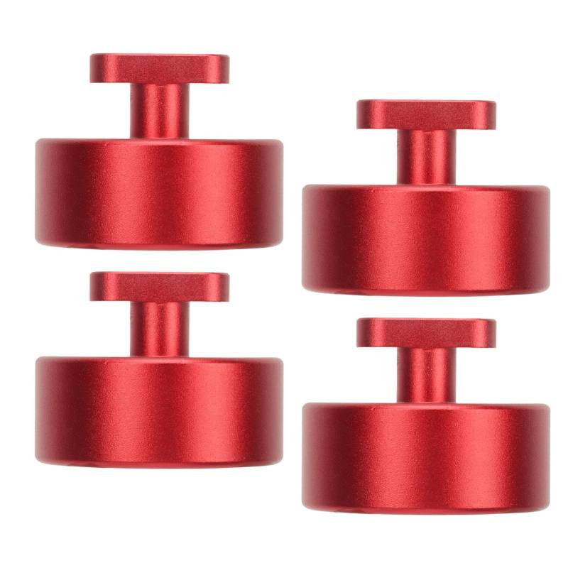 4 Stück Billet-Aluminium-Wagenheber-Pad-Adapter-Pucks für C7 Z51/Z06 und C6 Z06 – Sicherer Hebepunkt und Chassis (Rot) von Yctze