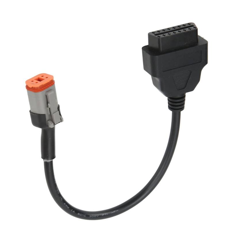 4-poliges auf 6-poliges Diagnosekabel für Motorräder, 2–24 V, Scanner-Adapter, Konverter, Lesegerät, Kompatibel mit OBD-Diagnosetools – Plug-and-Play-Kabel von Yctze