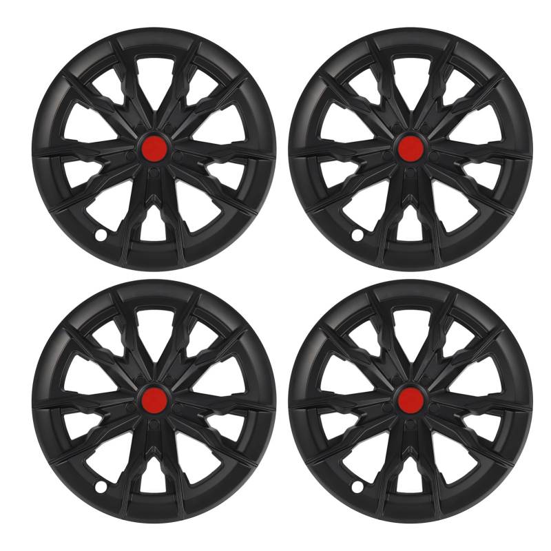 4pcs Wheel Hub Cap Matte Black ABS Automobile Hubcap Wheel Rim Deckhubkaps Ersatz für 18 Zoll Hub 2017 Bis 2024 von Yctze