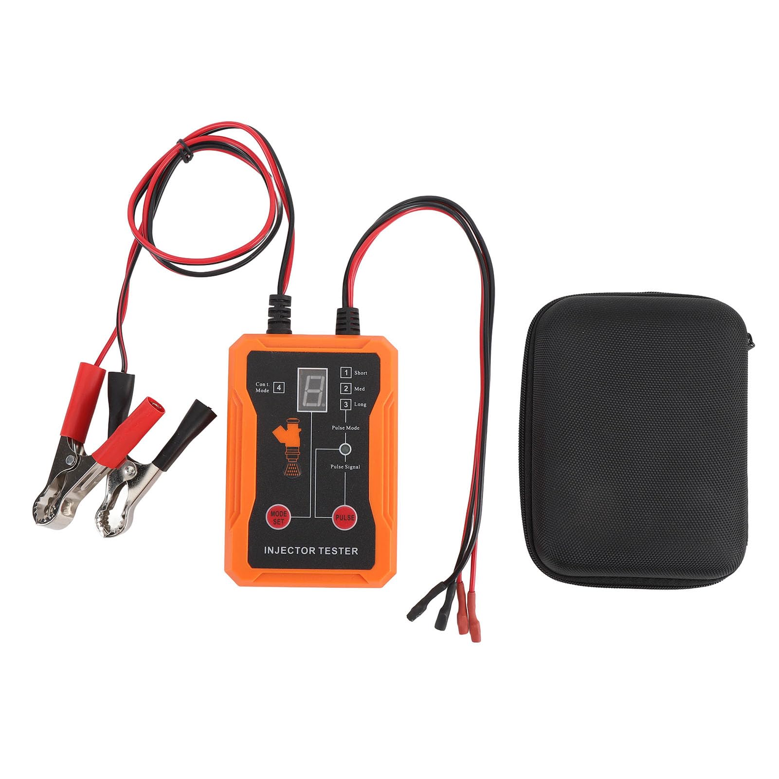 Auto-Einspritzdüsen-Tester, 12 V, 4 Pulsmodi, LED-Anzeige, Effektive Fehlerbehebung, Motorrad-Düsentest-Set (ORANGE) von Yctze