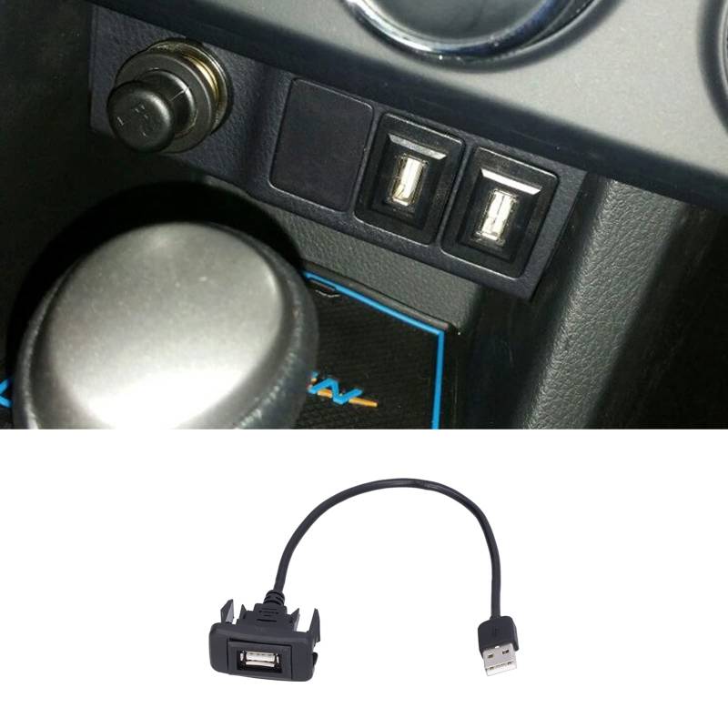 Auto USB Verl?ngerungskabel ABS 34 X 23 Mm 1,3 X 0,9 Zoll Auto USB Port Outlet Flexibles Verl?ngerungskabel Ladeadapter Armaturenbrett Unterputz Auto USB Buchse von Yctze