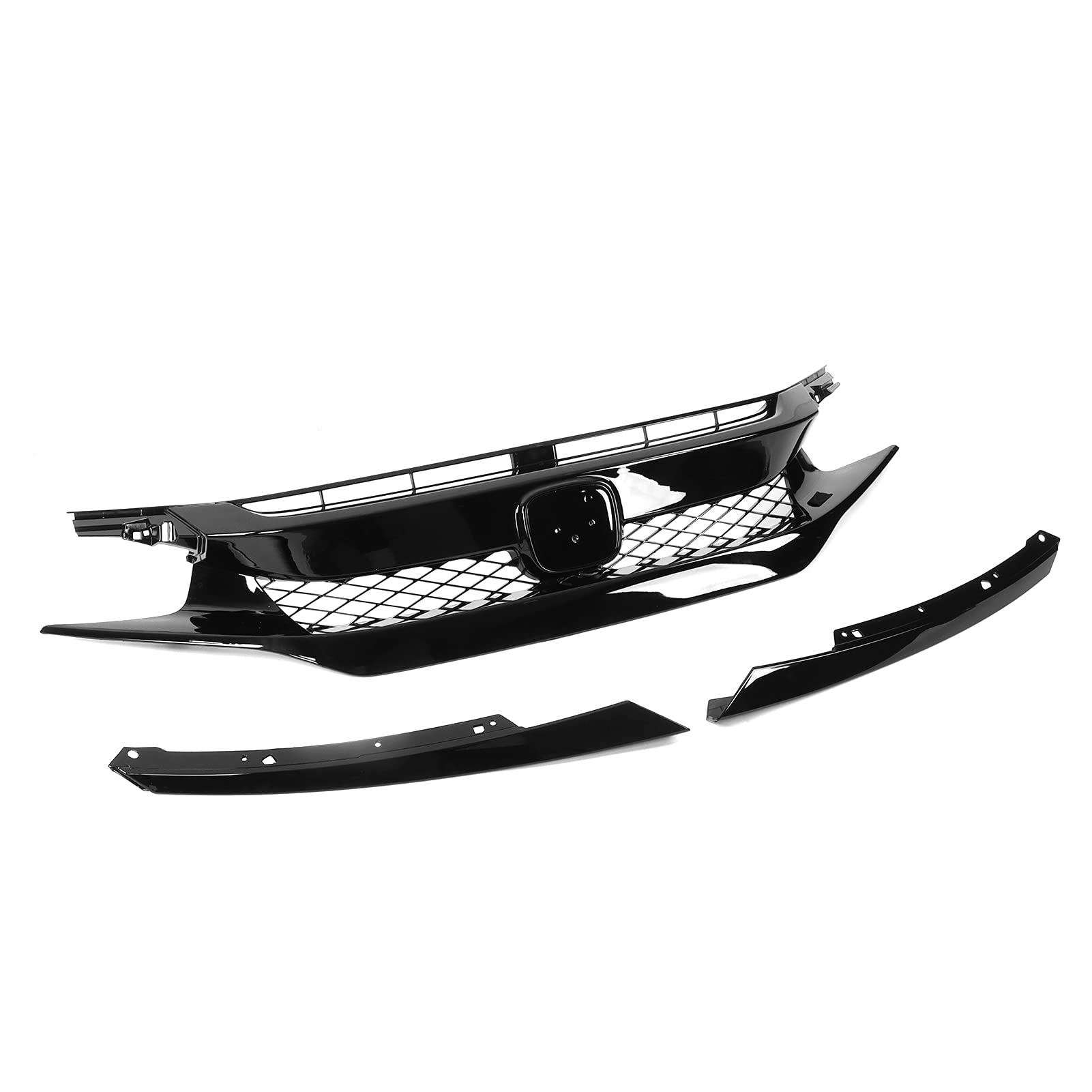 Frontill Front Abs Gloss Black Für Typer Style Front Meshille Mit Scheinwerfern Augenlider Ersatz Für 20162018 von Yctze