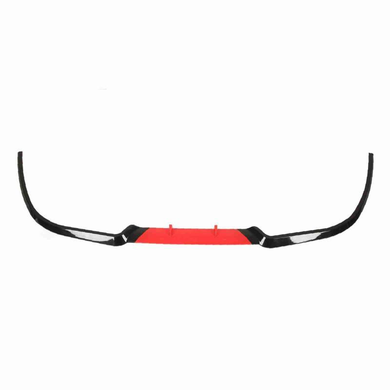 Frontstoßstange Kinn Frontspoiler Lippe Frontspoiler 114cm für Seat Leon Schwarz glänzend Frontstoßstange Kinn Frontspoiler Lippe Frontspoiler Stoßfängerlippe stoßfest (Rot) von Yctze