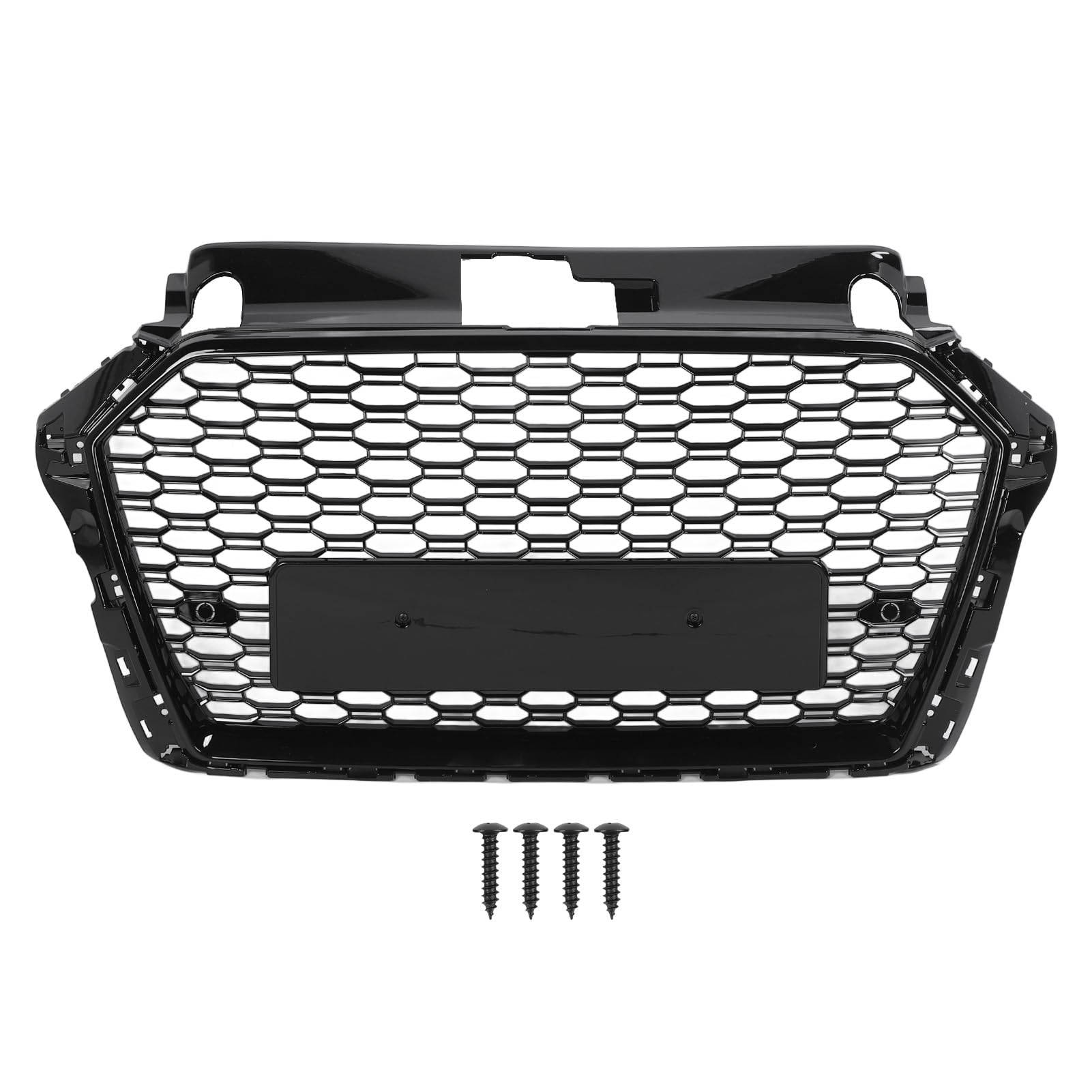 Kühlergrill für die Vordere Stoßstange, ADA37840, RS-Stil, Glänzend Schwarz, Frontgitter, Stoßstangengrill, Autogrill, Netzgitter, Kühlergrill, Stoßstangenhaube für 8V Facelift von Yctze