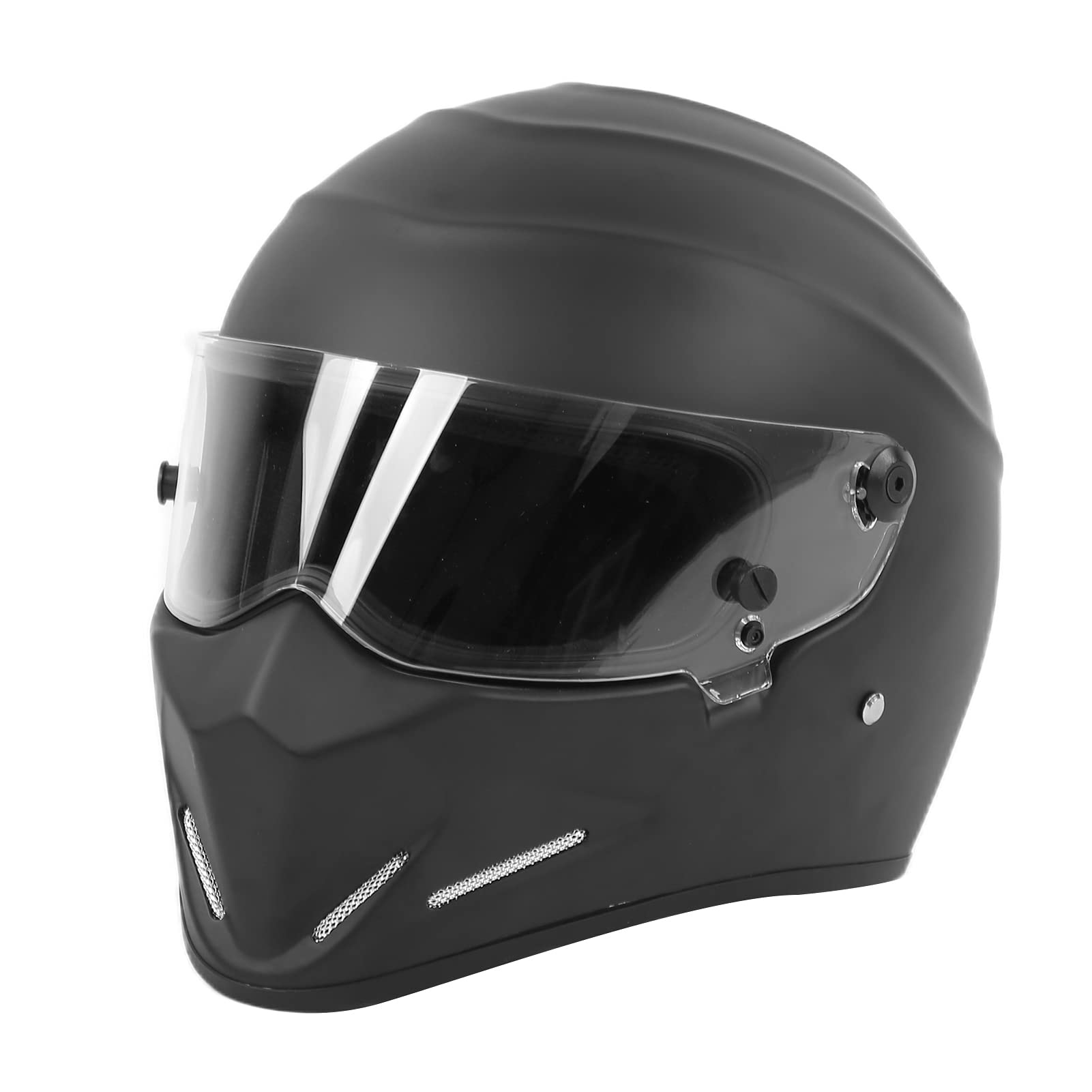 Motocross-Helm, Hochklappbares Vollgesichts-Doppelvisier aus Mattschwarzem Antibeschlag-Glasfaserglas für ATV Street Bike Scooter, Ausgestattet mit Doppelter Sonnenblende, Klar von Yctze