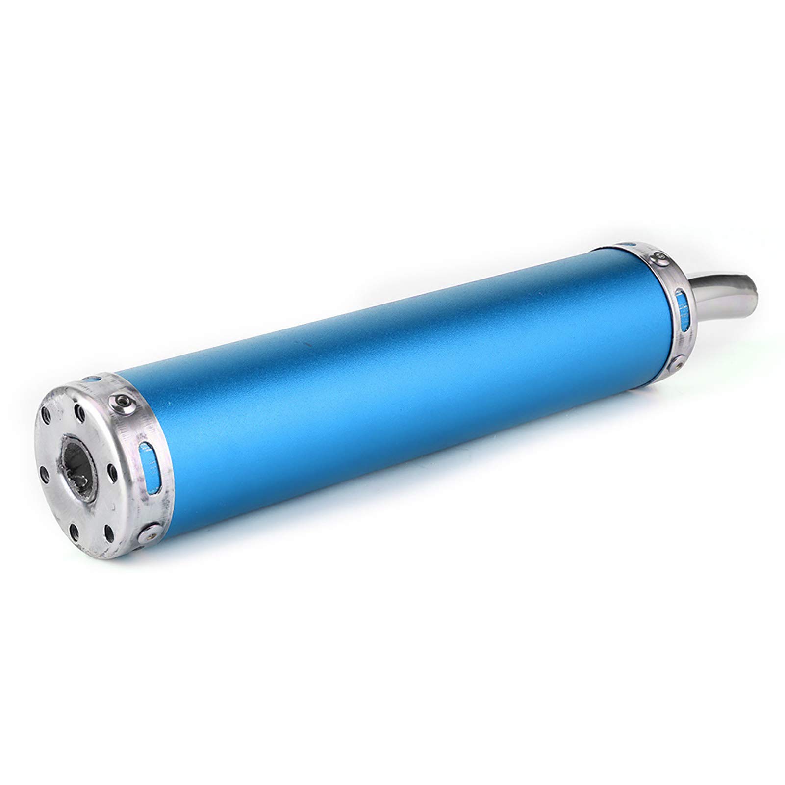 Motorrad Auspuffanlage Edelstahl Auspuff Schalldämpfer 20mm/0.8in Modifizierte Teile für 2 Takt Motorrad (Blau) von Yctze