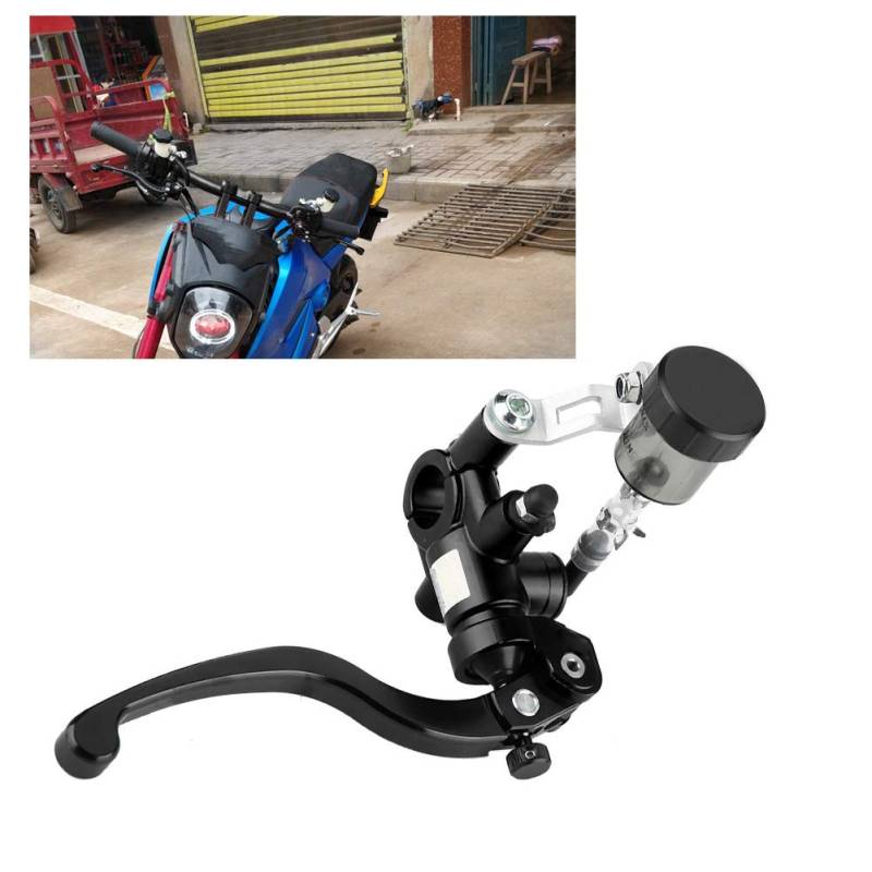 Motorrad-Hydraulikhebel-Hauptzylinder-Bremspumpe mit Geradem Druck für Roller und Elektromotorräder (BLACK) von Yctze