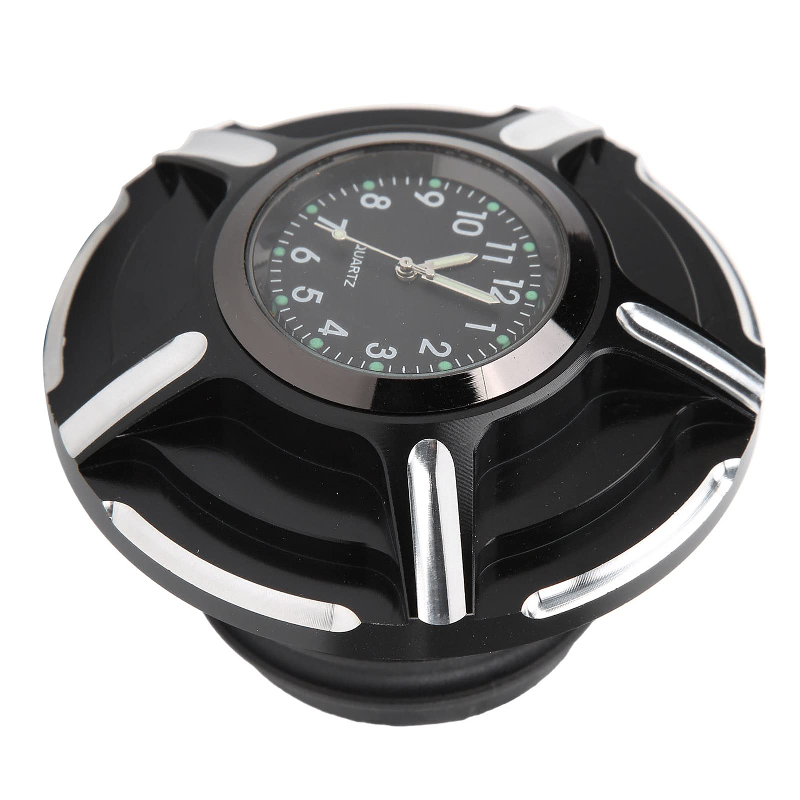 Motorrad Kraftstoff Gas mit Uhr Ersatz für De FX 2001-2004 Öl Abdeckung für FX Gas Abdeckung Zubehör für Motorrad (A (schwarz)) von Yctze