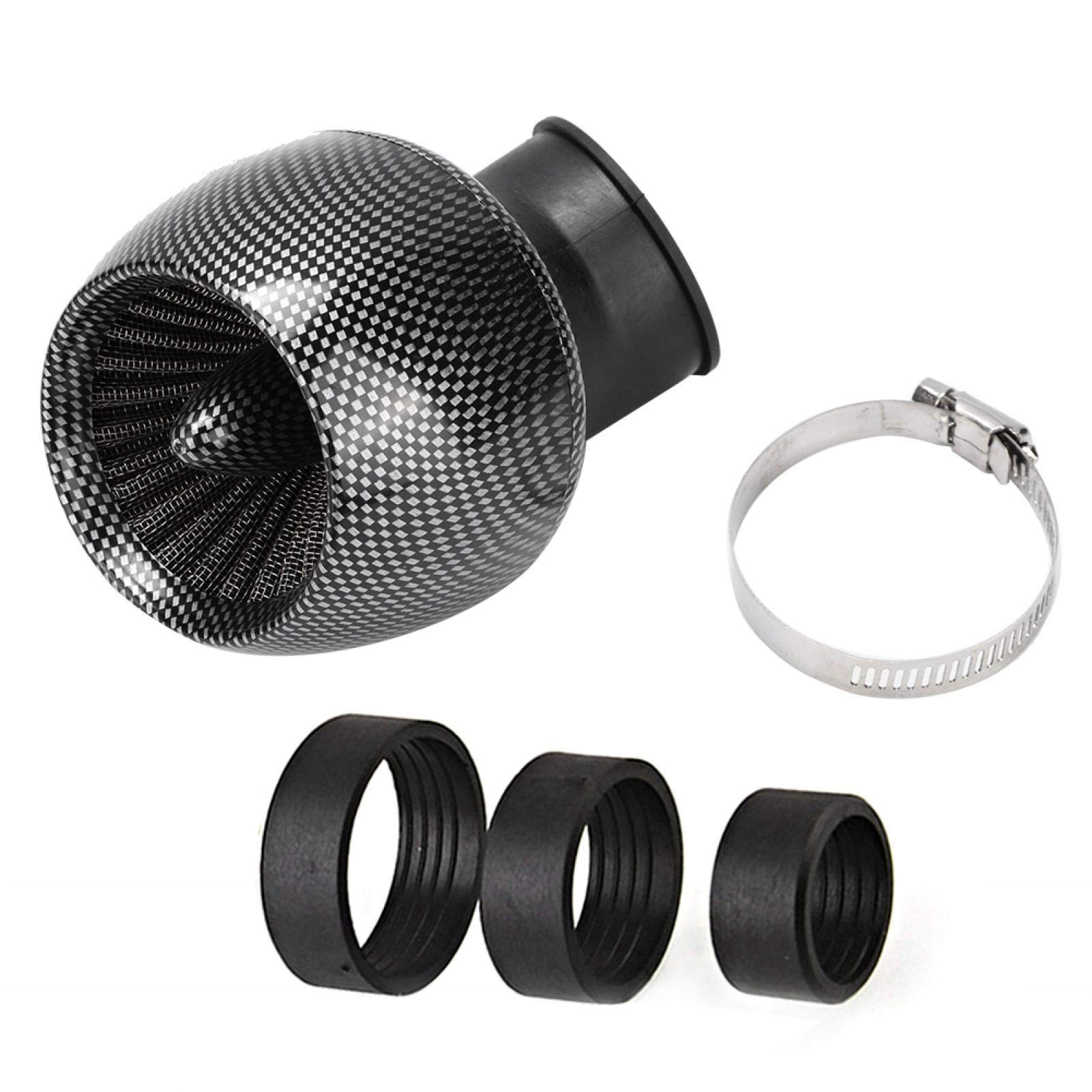 Motorrad Luftfilter, Yctze Kohlefaser Textur Universal Motorrad Fahrrad Luftfilter Einlassfilter für luftfilter 35mm für roller luftfilter luftfilter 35mm luftfilter 35mm von Yctze