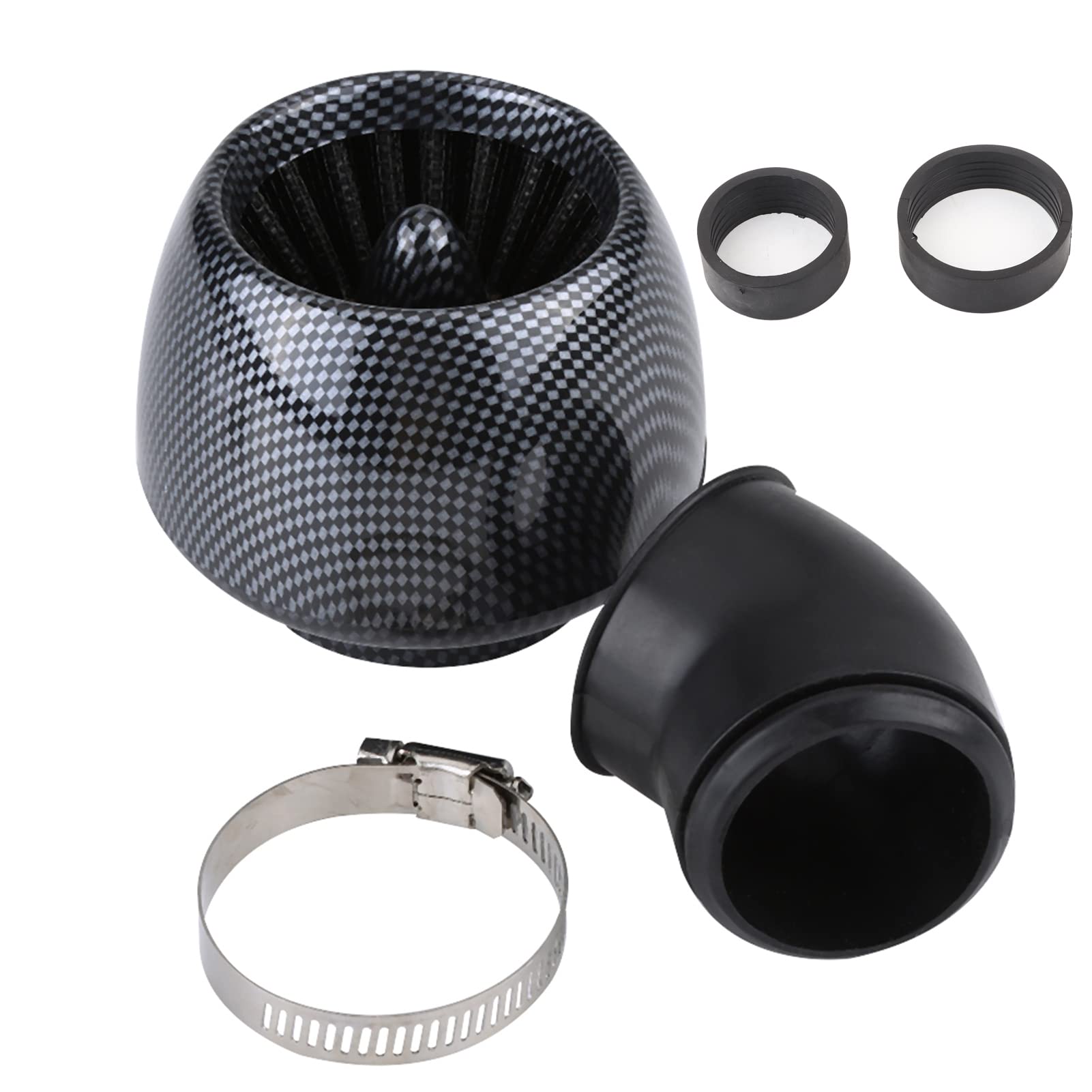 Motorrad Luftfilter Carbon Fiber Universal Motorrad Luftfilterreiniger Zubehör für 150cc-250cc Motorrad Roller ATV Dirt Bike(35mm) von Yctze