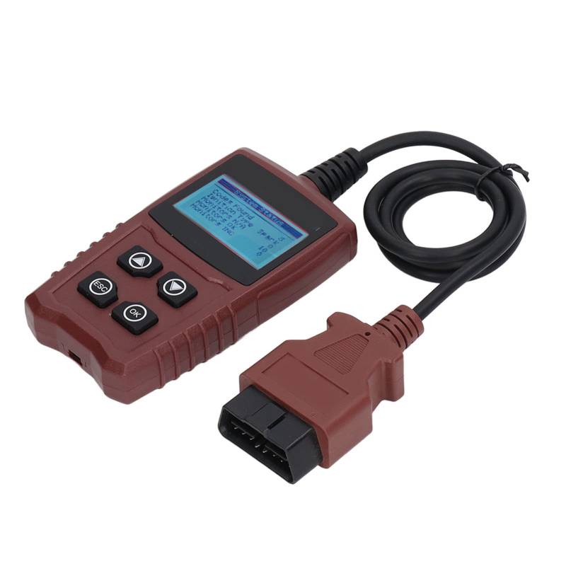 OBD2-Scanner, Motorfehlercodeleser, Tragbares Multifunktions-Diagnose-Scan-Tool für Autos mit Upgrade-Batterieprüfung, Hintergrundbeleuchtetem LCD-Display, CE von Yctze