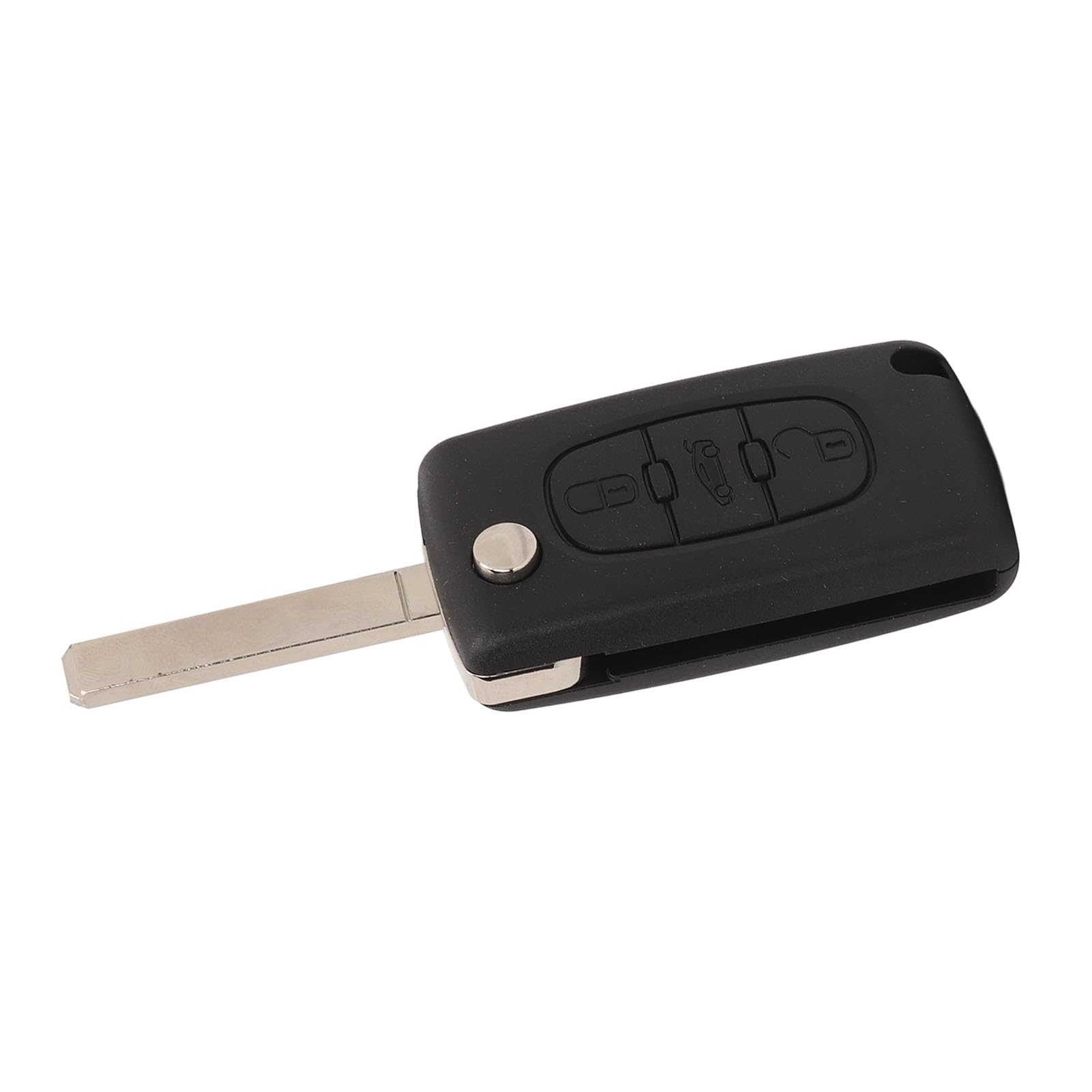 Premium Black Car Key FOB -Hülle - 3 Tasten Klappern der Schutzschlüsselabdeckung für 107, 207, 307, 307 (Slotless Blades (Modell: CE0536 -VA20) von Yctze