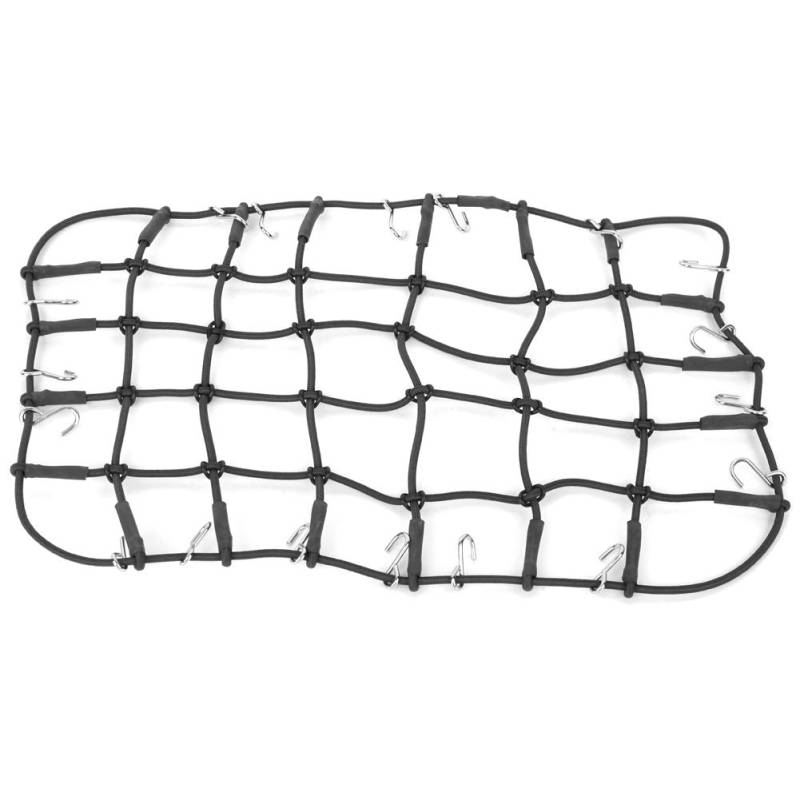 RC Wler Elastic Gepäck Dachträger Net Net Simulation Accessoire für 1/8 1/10 Dehnbares Gepäcknetz für Autodachträger RC Wler Zubehör (Black) von Yctze